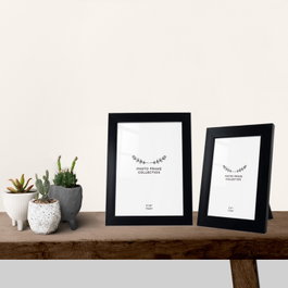 Aberto Design Set de 2 Marcos de Fotos Negros (10x15 cm y 13x18 cm)